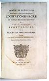 PRZIPCOVIUS [or PRZYPKOWSKI], SAMUEL. Cogitationes sacrae, ad initium Evangelii Matthaei et omnes Epistolas Apostolicas.  1692